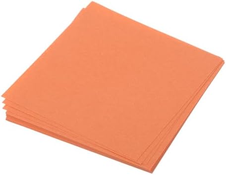 MECCANIXITY 25 Sheet Origami Paper Double Sided Dark Orange 2.5x2.5 Inch Square Sheet for Art Craft Project, Beginners, Gift Decoration by MECCANIXITY