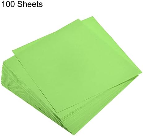 MECCANIXITY 100 Sheets Origami Paper Double Sided Grass Green 6x6 Inch Square Sheet for Art Craft Project, Beginners, Gifts Decor - Image 3