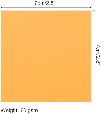 MECCANIXITY 100 Sheet Origami Paper Double Sided Fluorescent Orange 2.5x2.5 Inch Square Sheet for Art Craft Project, Beginners, Gift Decoration - Image 2