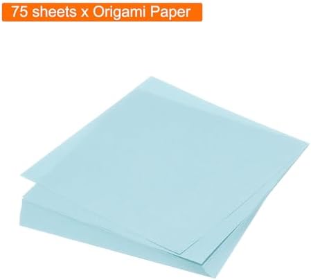 MECCANIXITY 75 Sheet Origami Paper Double Sided 6x6" Light Blue - Image 3