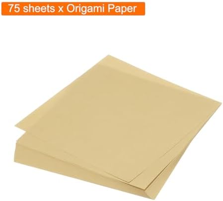 MECCANIXITY 75 Sheet Origami Paper Double Sided 6x6" Khaki - Image 3