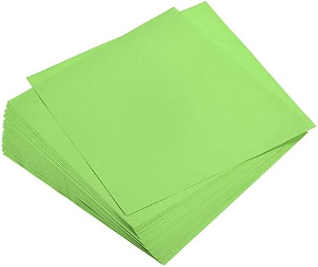 MECCANIXITY 100 Sheets Origami Paper Double Sided Grass Green 6x6 Inch Square Sheet for Art Craft Project, Beginners, Gifts Decor by MECCANIXITY