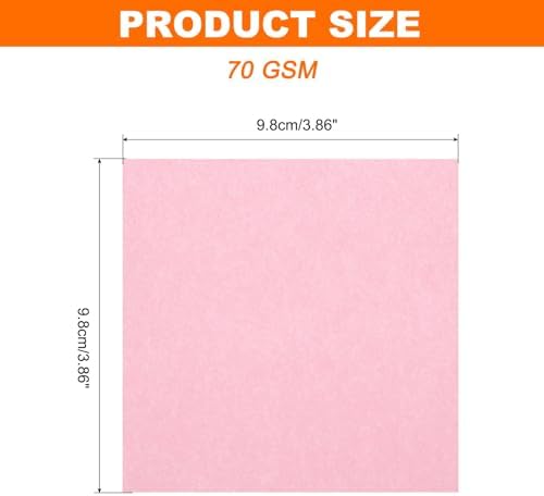 MECCANIXITY 75 Sheet Origami Paper Double Sided 4x4" Pink - Image 2
