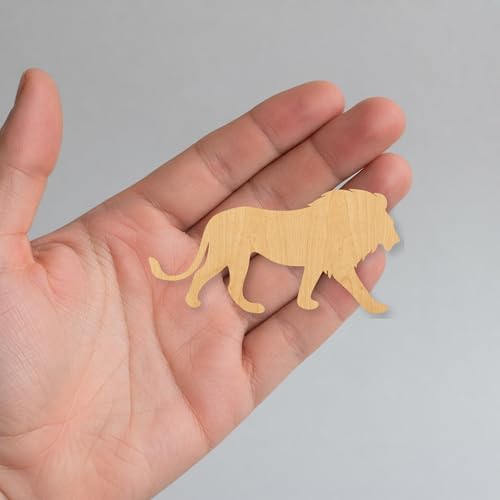 Unfinished Lion Wood Cutout Craft Blank, Unfinished Baltic Birch DIY Shape for Crafts and Decor - 8 Inch, 1/4 Inch Thick - Image 6