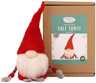 Wizardi Beginner Needle Felting Kit for Adults - Yule Tomte. Fantasy Felting Kit 20cm Tall. Felting Tools. Wool Felting Supplies. Felt Crafts. Wool Felt. The Makerss - Image 2