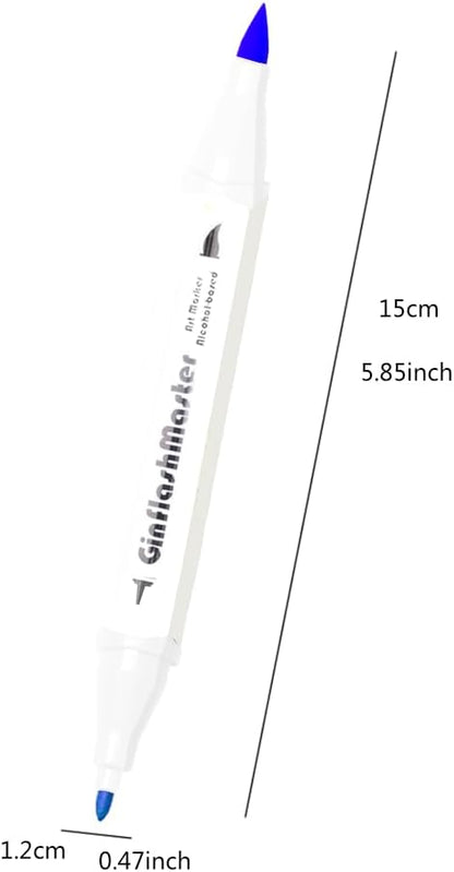 Ginflash Brush & Fine Tip Art Markers Pen Sketch Alcohol Based Markers Dual Tipped Manga Drawing Coloring Marker Art Supplies for Artist (168)