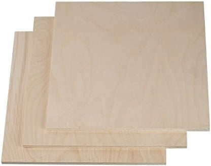 Johnson's Distribution 3/8" x 8" x 8" Birch Craft Wood | Perfect for Laser, CNC Cutting, and Wood Burning (9) by ToughGrade
