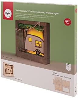 Do-it-Yourself 3D Frame Decoration Kit - Caravan - Wood - 24 cm by Rayher