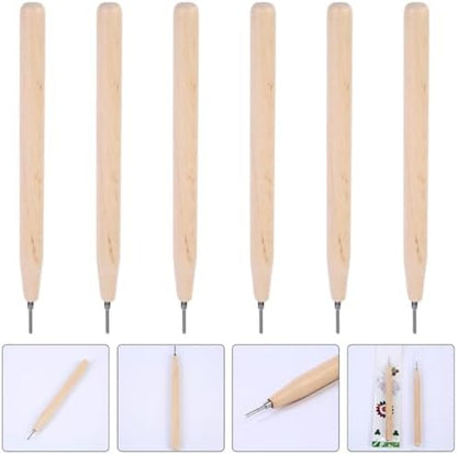 GLSTOY 6pcs Paper Quilling Pen Tools Slotted Rolling Curling Needle Kit for DIY Crafting Scrapbooking Card Making and Origami Art Supplies for Adults and Beginners - Image 4