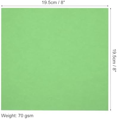 MECCANIXITY 50 Sheets Origami Paper Double Sided 8x8 Inch(20x20cm) Square Sheet for Art Craft Project, Beginners, Gifts Decor, Green - Image 2