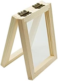 Worown A7 Paper Making Screens, Small Wooden Papermaking Mould & Deckle, (4 x 5 Inch) Paper Making Frames for DIY Craft and Dried Flower Handcrafts by Worown
