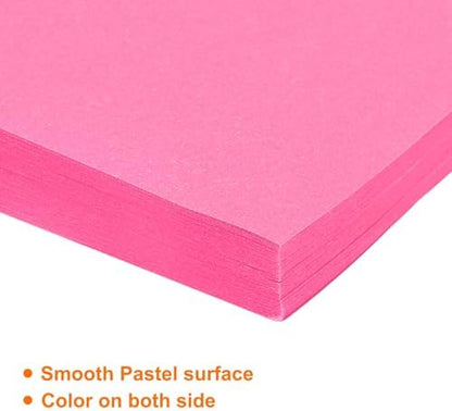 MECCANIXITY 75 Sheet Origami Paper Double Sided 8x8" Fluorescent Peach Red - Image 4