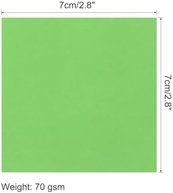 MECCANIXITY 25 Sheet Origami Paper Double Sided Green 2.5x2.5 Inch Square Sheet for Art Craft Project, Beginners, Gift Decoration - Image 2