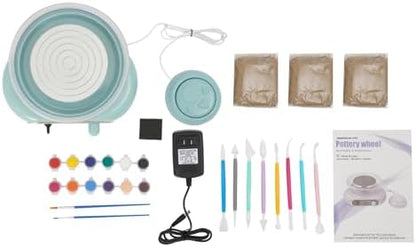 KRUDFSC Electric Pottery Wheel Machine, 24W Mini Pottery Kit with 8 Tools - Image 6