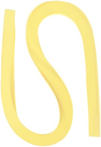 PATIKIL 120pcs Quilling Strips Paper 3/16"(5.2mm) 21"(54cm) Origami Paper Quilling Strip for Art DIY Hand Craft Christmas, Light Yellow by PATIKIL