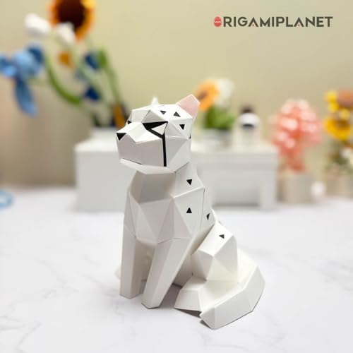 Leopard 3D Origami Paper Craft Kit, Creative Handmade Paper Sculpture Art for Home Decor, Unique Pre-Cut DIY Cute Animal Models Origmai Papercraft Set, Present for Teens & Adults - Image 5
