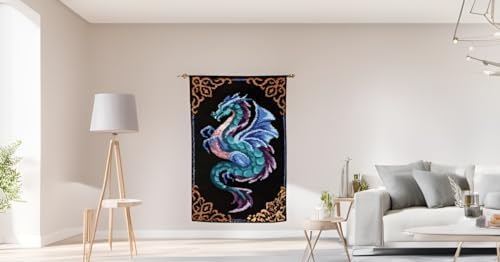 YOOTOM Dragon Latch Hook Rug Kits for Adult,DIY Wall Hanging Tapestry - Image 6