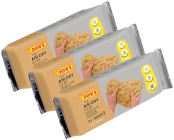 Jovi - Air Dry Clay, Sand Ochre Color, 3 x 1.1 lb, Total of 3.3 lb by Jovi
