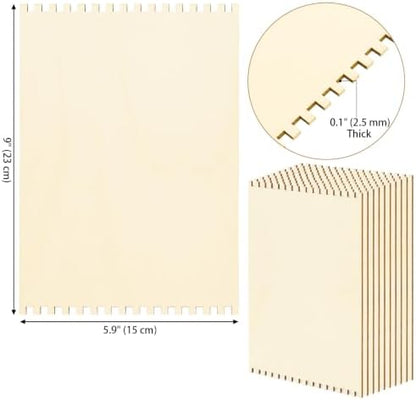 Tosnail 20 Pack Beginners Wooden Looms, 5.9 x 9 Inches Notched Weaving Loom for Adults, Darning Beading Boards, Basket Weaving Tools Kit for Crafts Project, Knitting, Sewing, Crochet - Image 2