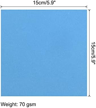 MECCANIXITY 200 Sheets 6x6 Inch(15x15cm) Origami Paper Double Sided Lake Blue Square Sheet for Art Craft Project, Beginners, Gifts Decor - Image 2