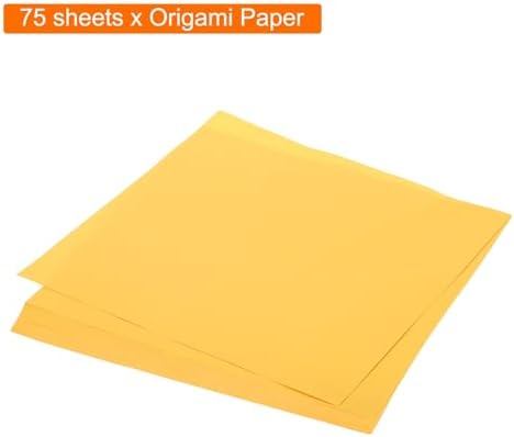 MECCANIXITY 75 Sheet Origami Paper Double Sided 10x10" Golden Yellow - Image 3
