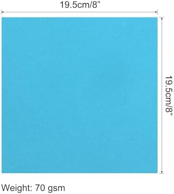 MECCANIXITY 25 Sheets 8x8 Inch(20x20cm) Origami Paper Double Sided Lake Blue Square Sheet for Art Craft Project, Beginners, Gifts Decor - Image 2