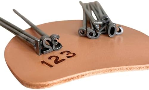 1/2" Number Mini Steel Branding Irons Kit for Hats, Wood Burning, DIY Beginner Adult Crafts Bullet Points by The+Heritage+Forge