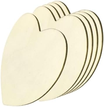 15 Pack 4 Inch Unfinished Wood Pieces for Crafts, Laser Blanks (15, Heart) by QIANCAIWANG