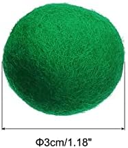 PATIKIL Wool Felt Ball Beads Wool Felting Pom 3cm 30mm Dark Green for Home Crafts Handcrafts Project DIY Pack of 20 - Image 2