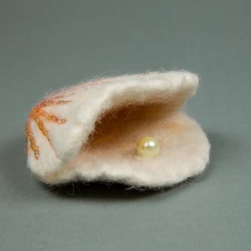 Wizardi Beginner Needle Felting Kit for Adults - Sea Jewelry. Sea Felting Kit 3,15x3,74 Inches. Felting Tools. Wool Felting Supplies. Felt Crafts. Wool Felt. V-59C Charivna Mit - Image 2