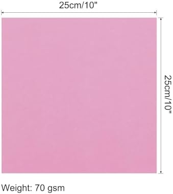 MECCANIXITY 100 Sheet Origami Paper Double Sided Pink 10x10 Inch Square Sheet for Art Craft Project, Beginners, Gifts Decor - Image 2