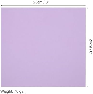 MECCANIXITY 100 Sheets Origami Paper Double Sided 8x8 Inch(20x20cm) Square Sheet for Art Craft Project, Beginners, Gifts Decor, Light Purple - Image 2
