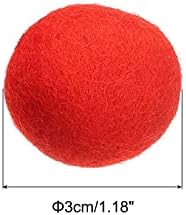 PATIKIL Wool Felt Balls Beads Wool Felting Pom 3cm 30mm Red for Home Crafts Handcrafts Project DIY Pack of 5 - Image 2