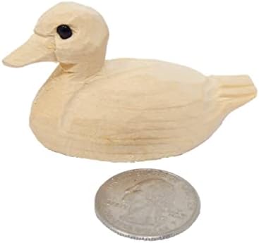 Selsela DIY Paint-Your-Own Wooden Duck Figurine - Unpainted Miniature Personalized Sculpture, Wood Craft Figurine Statue Art Small Animal for Home Decor, Gifts & Personalized Projects - Image 2