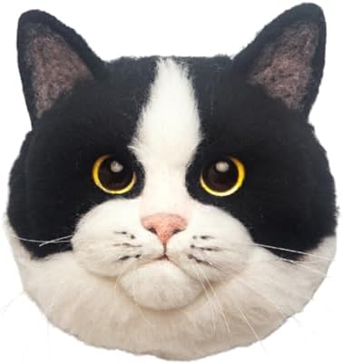 MeowPick Needle Felting Kit with Cat Head Mold, Animals Needle Felting Set, DIY Wool Felt Materials Set with Felting Tool and Instruction for Quick Needle Felting Craft (Cow) - Image 2