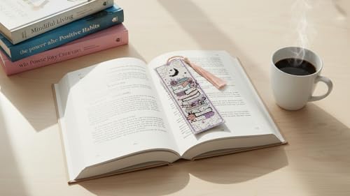 6PCS Cross Stitch Bookmark Kit for Adult Beginners Book Cross Stitch Kits with Backing Felt Floss Instruction DIY Stamped Embroidery Bookmark Kit for Starter Adults Book Lovers (2.3x7.8 inch) - Image 5