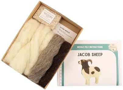 Wizardi Beginner Needle Felting Kit for Adults - Jacob Sheep. Animal Felting Kit 12cm Tall. Felting Tools. Wool Felting Supplies. Felt Crafts. Wool Felt. The Makerss - Image 3