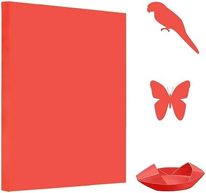 A4 Origami Paper Red 100 Sheets, 8.27×11.7 inch Double Sided Color Easy Fold Big Origami Paper A4 Colored Copy Papers Thin 70gsm for Beginners, DIY handwork Art and Craft Projects (210 x 297 mm) by Pyrisuu
