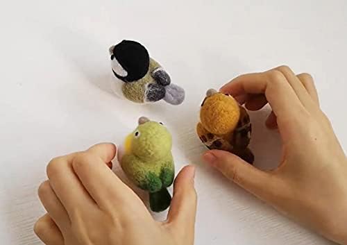WellieSTR 3 Stlye Wool Felt Bird - Animal Needle Felting Kit for Beginners Roving, Red, 1, (1) - Image 7