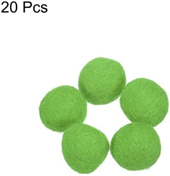 PATIKIL Wool Felt Balls Beads Wool Felting Pom 2cm 20mm Green for Home Decor DIY Crafts Handcrafts Project Pack of 20 - Image 3