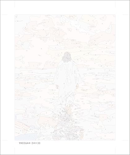 Jesus Paint by Numbers Kit for Adults Framed Canvas, with Wooden Easel - Image 6
