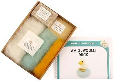 Wizardi Beginner Needle Felting Kit for Adults - Tiny Duck Amiguwoolli. Bird Felting Kit 4-5cm Tall. Felting Tools. Wool Felting Supplies. Felt Crafts. Wool Felt. The Makerss - Image 2