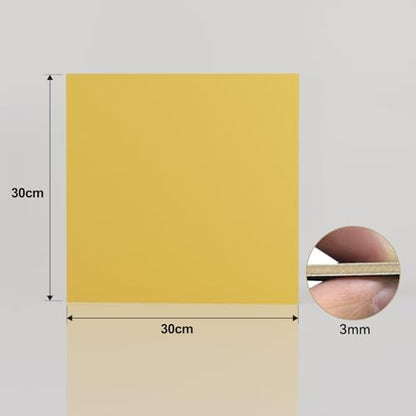 4 Pack Gold Basswood Sheets for Crafts, 12"x12"x1/8" (3mm) Unfinished Plywood for Laser Cutting & Engraving, DIY Ornaments & Architectural Models - Image 2