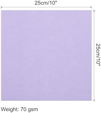 MECCANIXITY 100 Sheet Origami Paper Double Sided Light Purple 10x10 Inch Square Sheet for Art Craft Project, Beginners, Gifts Decor - Image 2