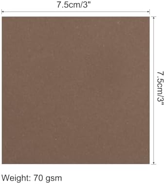 MECCANIXITY 100 Sheet Origami Paper Double Sided Brown 3x3 Inch Square Sheet for Art Craft Project, Beginners, Gifts Decor - Image 2