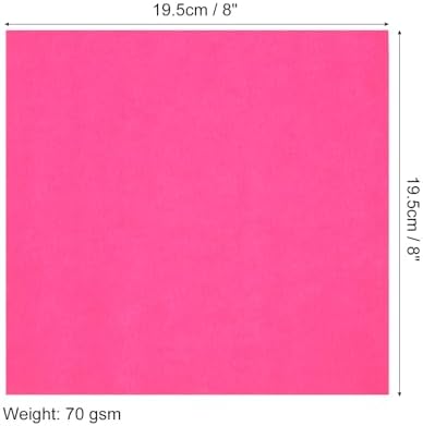 MECCANIXITY 50 Sheets Origami Paper Double Sided 8x8 Inch(20x20cm) Square Sheet for Art Craft Project, Beginners, Gifts Decor, Fluorescent Pink - Image 2