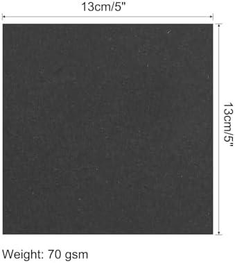 MECCANIXITY 25 Sheet Origami Paper Double Sided Black 5x5 Inch Square Sheet for Art Craft Project, Beginners, Gifts Decor - Image 2
