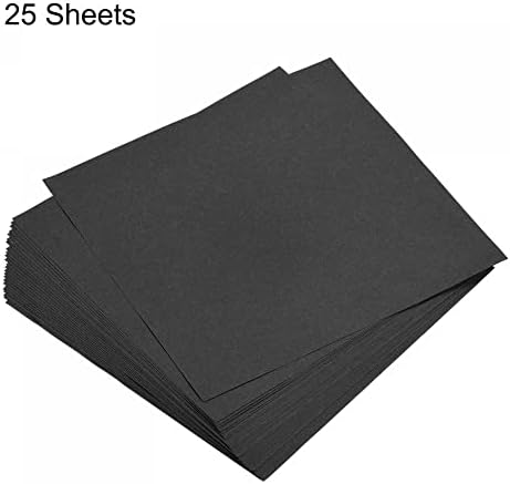 MECCANIXITY 25 Sheets Origami Paper Double Sided Black 6x6 Inch Square Sheet for Art Craft Project, Beginners, Gifts Decor - Image 3