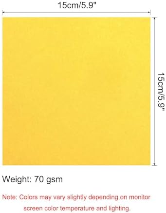 MECCANIXITY 100 Sheets Origami Paper Double Sided Gold 6x6 Inch Square Sheet for Art Craft Project, Beginners, Gifts Decor - Image 2
