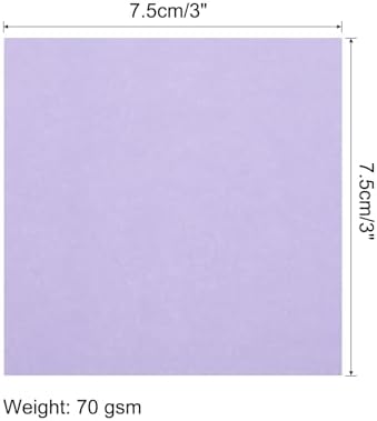 MECCANIXITY 100 Sheet Origami Paper Double Sided Light Purple 3x3 Inch Square Sheet for Art Craft Project, Beginners, Gifts Decor - Image 2
